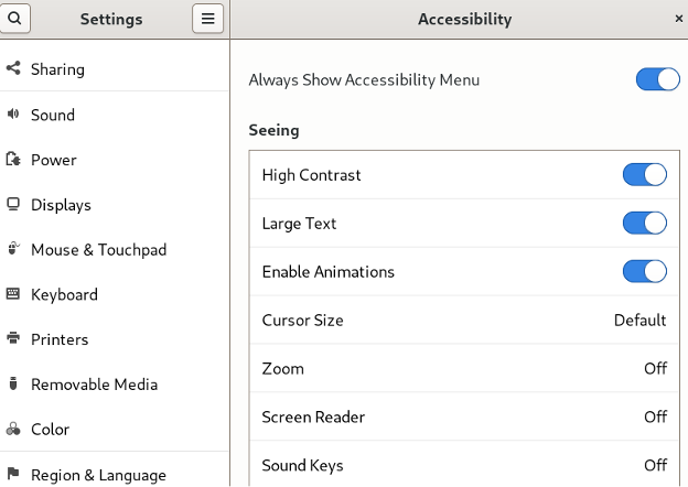 accessibility options - settings accessibility options - settings