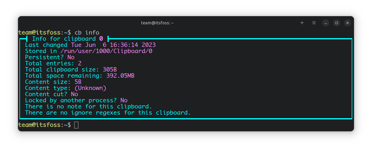 a screenshot of clipboard&rsquo;s about info