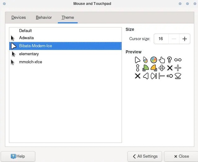 在 Xfce 桌面设置光标主题